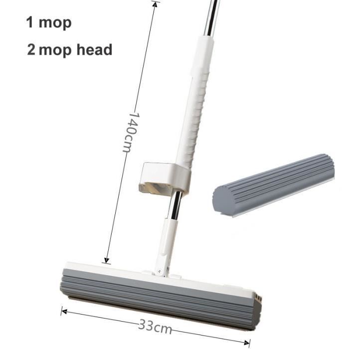 Mini Balai éponge Auto-serrant - Vadrouille Lavable, Sans Contact Main, Pour Salle De Bain, Cuisine, Vitres - 5
