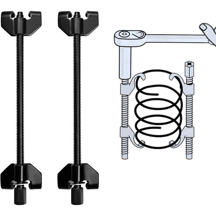 Kit Tendeurs à Ressort FreeTec Pro - Pour Suspension Auto - Capacité 1200 Kg