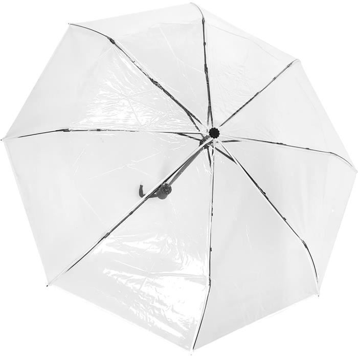 Parapluie Gabby Bulle Automatique - Taille 17", 76 Cm Diamètre, 8 Panneaux, Transparent, Poignée PVC - 2