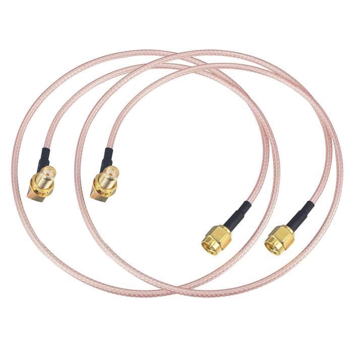 Bingfu Cable Coaxial SMA Macho A Macho RG316 30cm (2 Piezas) Por Dongle LNA-RTL-SDR