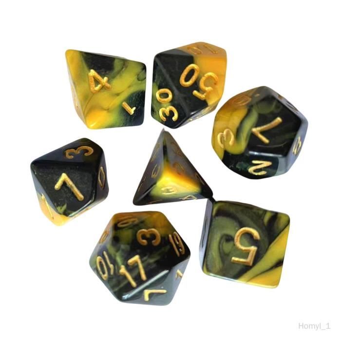 Jeu De Role Novstuf 7 Pièces Dés Polyédriques - Et Dragons D&D Dice Jeu De Role Novstuf 7 Pièces Dés Polyédriques - Et Dragons D&D Dice