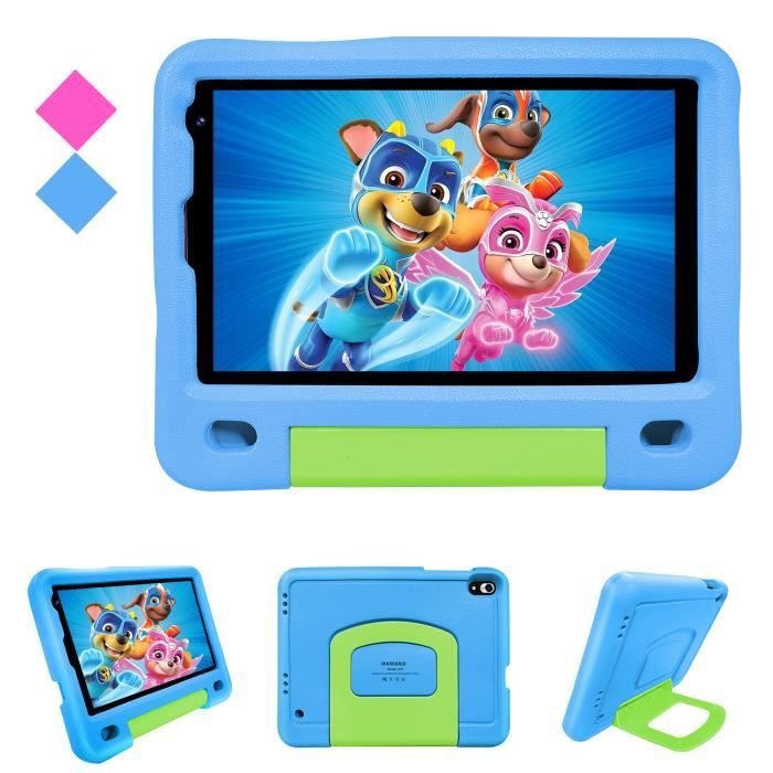 Tablette Enfants 8 Pouces – Stockage 64Go – 4 Go RAM – Android 12 – Quad Core – WIFI – Contrôle Parental – Bleu