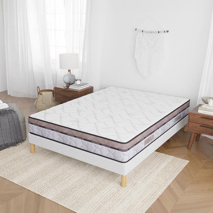 Matelas NATURA MEMORY 140x190 cm Hauteur 22cm Mousse à mémoire de forme de qualité supérieure Technologie 3D Aération