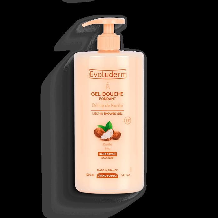 Evoluderm Gel Douche Onctueux Karité & Lait d'Amande Douce 1L