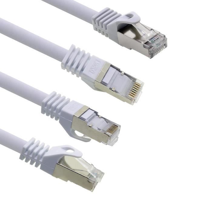 Câble Réseau CAT 7 GHMT 100 M - Double Blindage S/FTP, Sans Halogène - Pour Installation Intérieure Gigabit