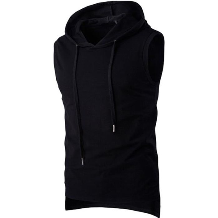 SOIXANTE T-Shirt D/ébardeur Homme /à Capuche sans Manches en Coton