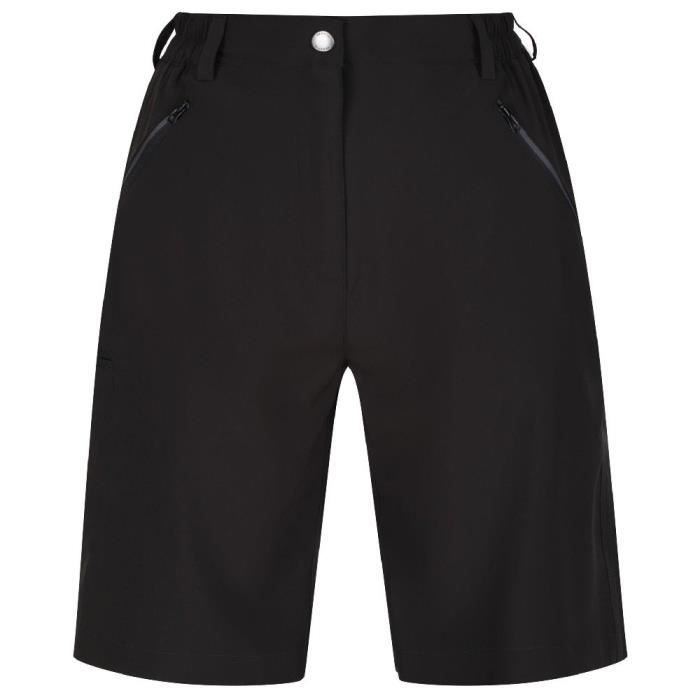 Shorts Xert Stretch Bermuda Light Femme Noir Respirant Randonnee Nordic walking