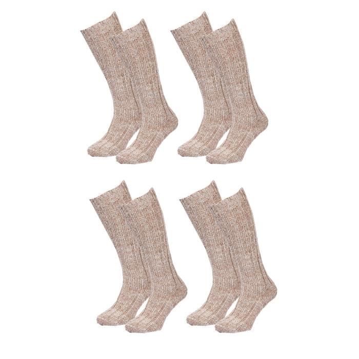 Chaussettes d'alpinisme en laine pour homme - Chaussettes de randonnée pour homme et femme - Sports de plein air - Alpinisme - Ski - Chaussettes en laine épaisse avec coussin - Chaussettes