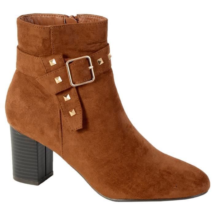 Bottine - The Divine Factory - LH2081B-3 - Haute - Carré - Fauve