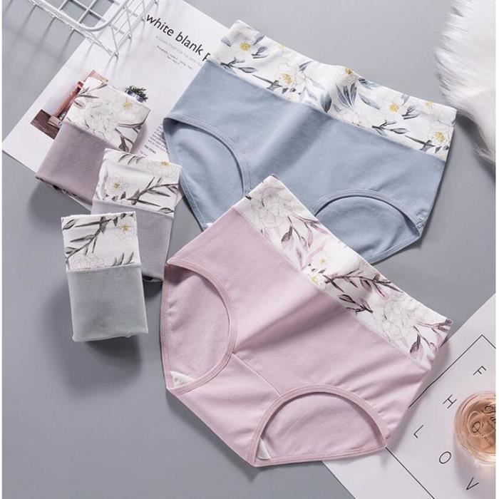 Culottes en coton pour femmes Marque inconnue Respirantes et sans  couture Taille haute Multicolore