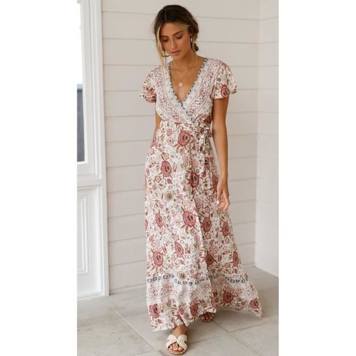 Robe longue discount manche chauve souris
