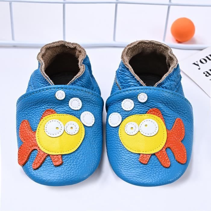 Chausson Cuir Bébé Petit Canard Jaune Chausson Bebe Chaussons Cuir Souple  Bébé Fille Garçon Premiers Pas Mignon Chausson Bébé Poisson - Cdiscount  Chaussures