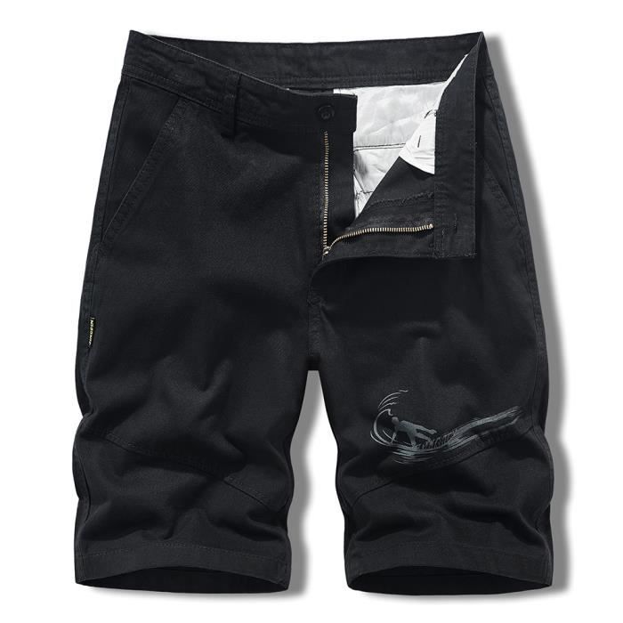 Short Cargo Homme Noir Aeropostale 100% Coton Taille 27 - Neuf Avec Étiquettes - Modèle Rare
