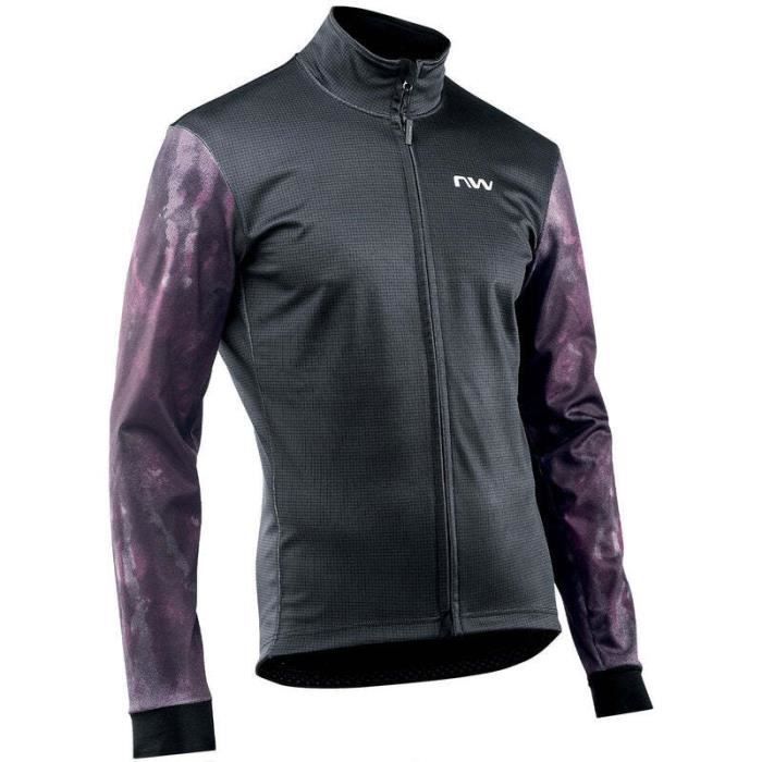 Veste imperméable Northwave Blade TP - Homme - Noir/Plum - Taille L - Protection contre le vent et le froid
