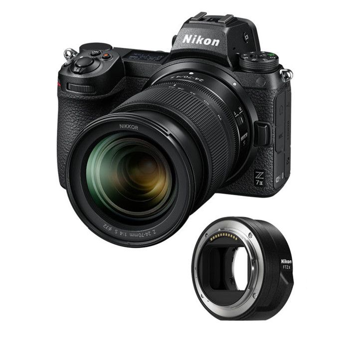 NIKON Hybride Z7 II + Objectif Z 24-70mm f/4 S Garanti 3 ans + Adaptateur FTZ II