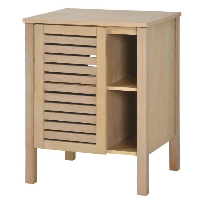 Meuble Salle De Bain Bois 60 Cm Palm Achat Vente Salle De Bain