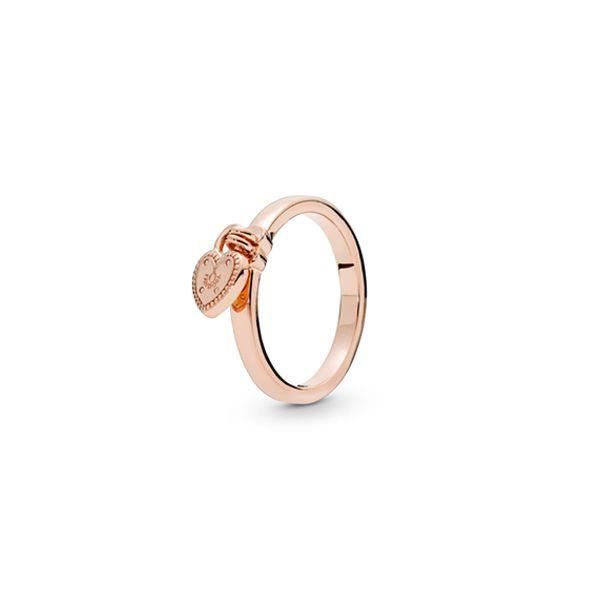 Bague PANDORA LOVE LOCK Or rose Couleur rose Pour femme