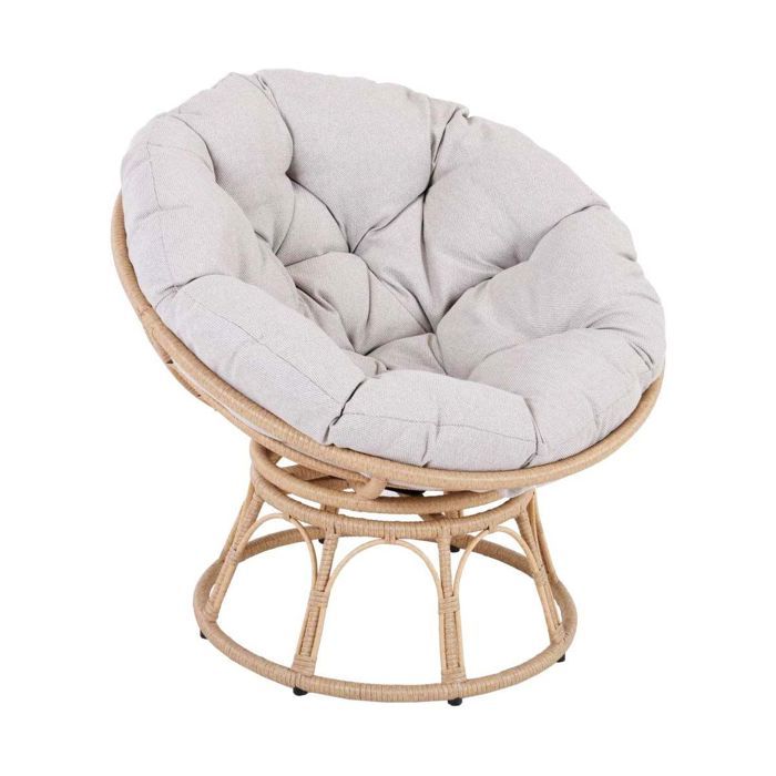 Fauteuil pivotant en résine Love Naturel