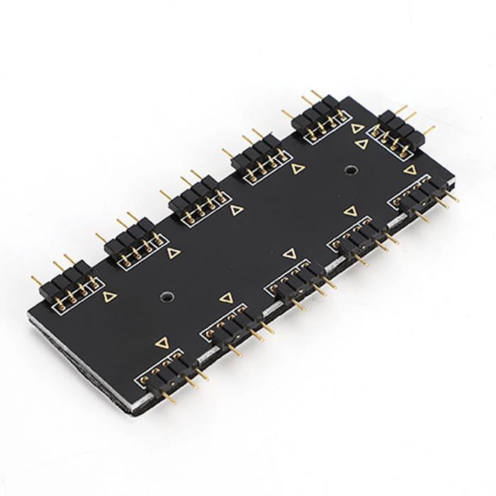 Bewinner Hub RGB 10 Canaux Pour PC - 12V 4Pin Ou 5V 3Pin - Pour Carte Mère Et Ventilateurs RGB