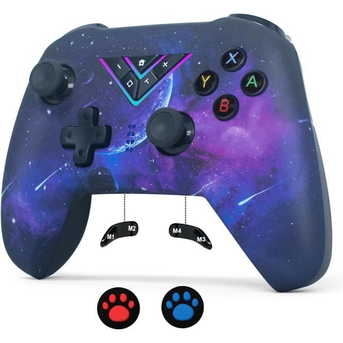 Manette de jeu sans fil Bluetooth Pro Controller pour console N-SL Pro Host avec poignée de jeu à vibration 6 axes  44