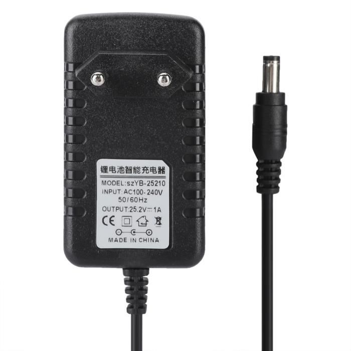 Adaptateur Secteur 25.2V/1A Chargeur Li-ION - Protections Multiples Universel EU Pour Caméra CCTV LED