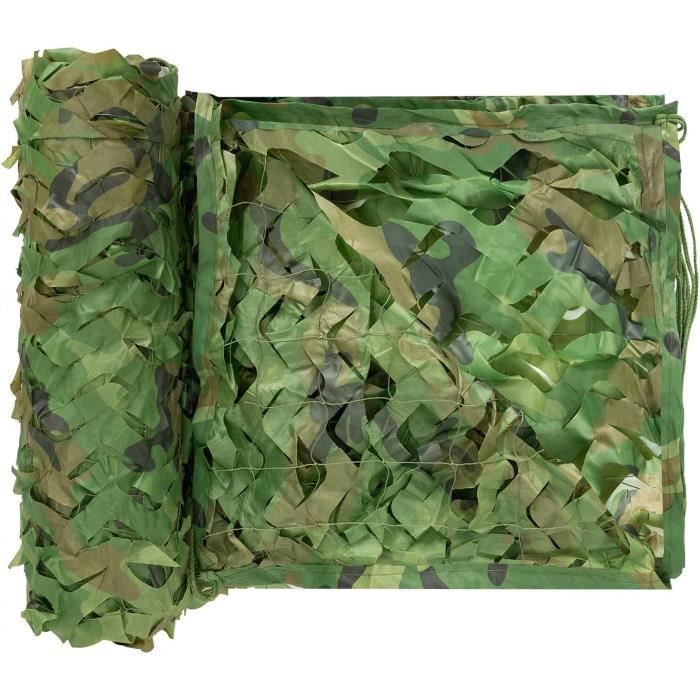 Filet Camouflage LITREVE 2x3 M – Vert – Militaire Chasse Jardin – Voile D’ombrage