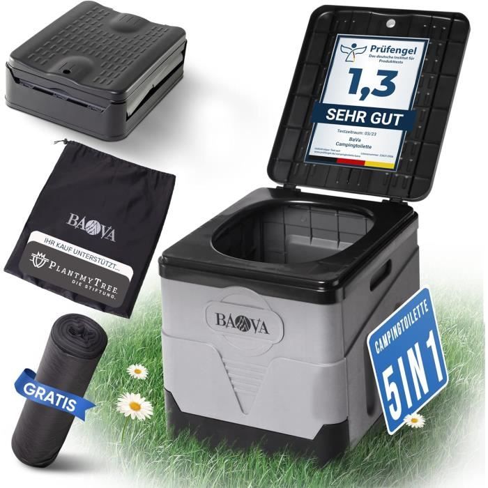 Toilettes De Camping Pliables ProPlus - Portable, Sans Eau, Capacité 150 Kg, Noires, Neuves