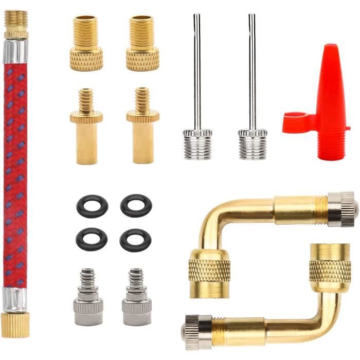 Kit 21 Adaptateurs De Valve Vélo – Pour Voiture, Ballon, Matelas, Avec Boîte De Rangement - 4