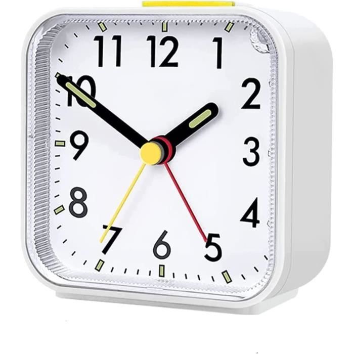 EXQULEG NZ162 Réveil analogique pour enfant sans tic-tac avec motif fusée astronaute EXQULEG NZ162 Réveil analogique pour enfant sans tic-tac avec motif fusée astronaute