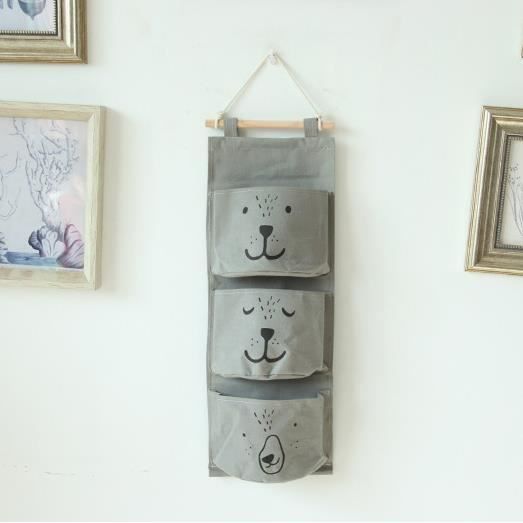 Sac De Rangement Suspendu En Tissu Mural Organisateur Des Jouets Placard Armoire Derriere Porte Decoration De