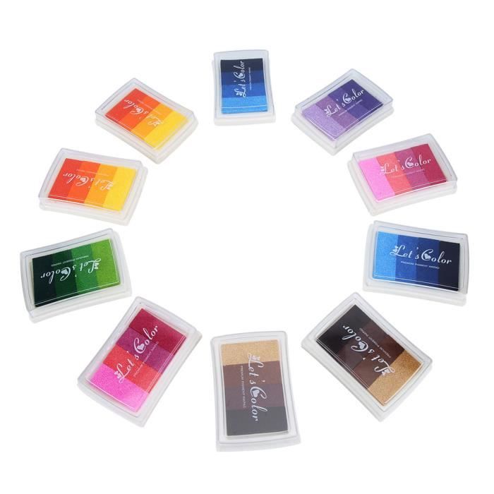 Lot De 8 Tampons Encreurs De Couleur Arc-en-ciel, Petits Tampons Encreurs, Tampon En Caoutchouc, Tampon En Option De Pointe De Pigment, Lavable, Pour La Fabrication De Cartes, Le Scrapbooking(1017