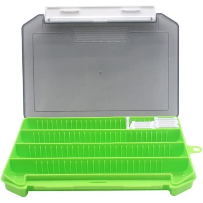 Dilwe Boîte à Pêche 9 Compartiments – Organisateur Pratique Et Transparent Pour Leurres, Hameçons Et Appâts