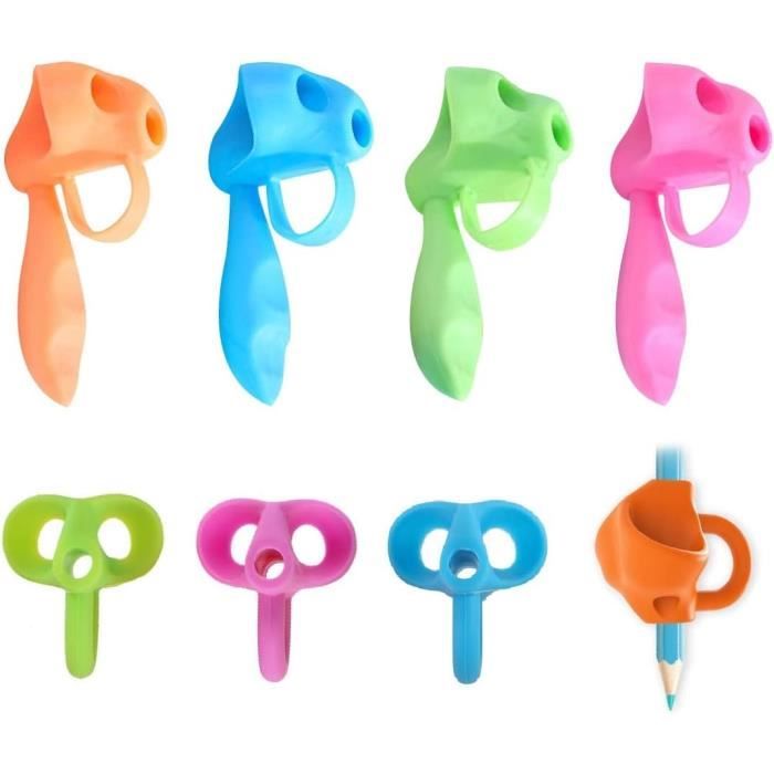 10 Poignées De Crayon Ergonomiques - Aide à L'Écriture Pour Enfants, Correction De La Prise | Double Couverture De Doigt, Non Toxique