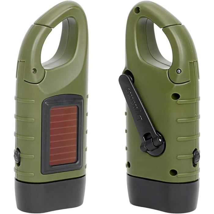 Radio De Secours Portable Avec Manivelle, Panneau Solaire Et Lampe - Rechargeable AM/FM, Couleur Orange
