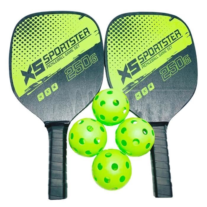 Pickleball Paddle Set, Pickleball Raquettes avec Coussin Confort Grip