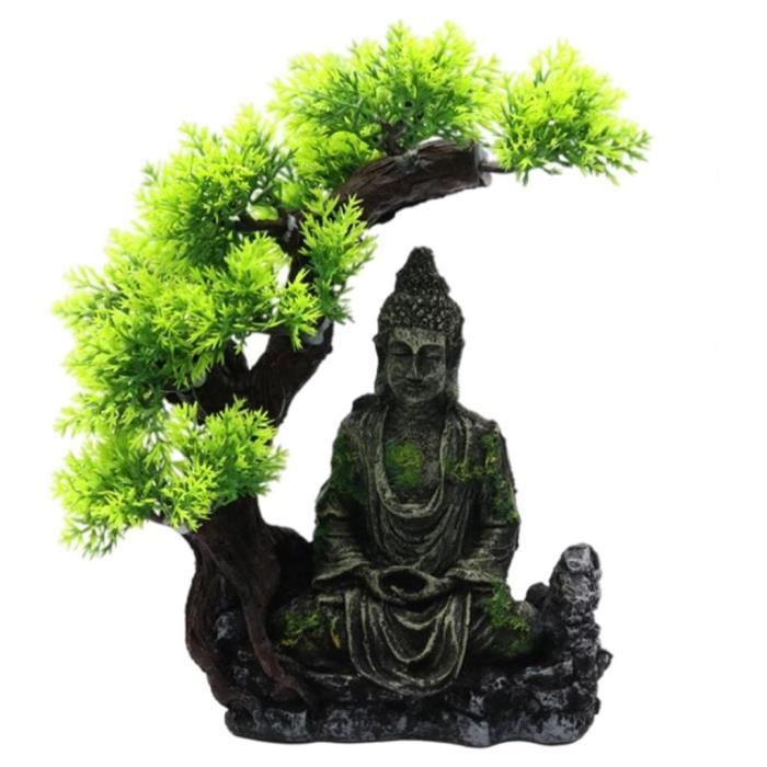 Moss Zen Bouddha Statue Aquarium Hideout Fishbowl Aménagement Paysager