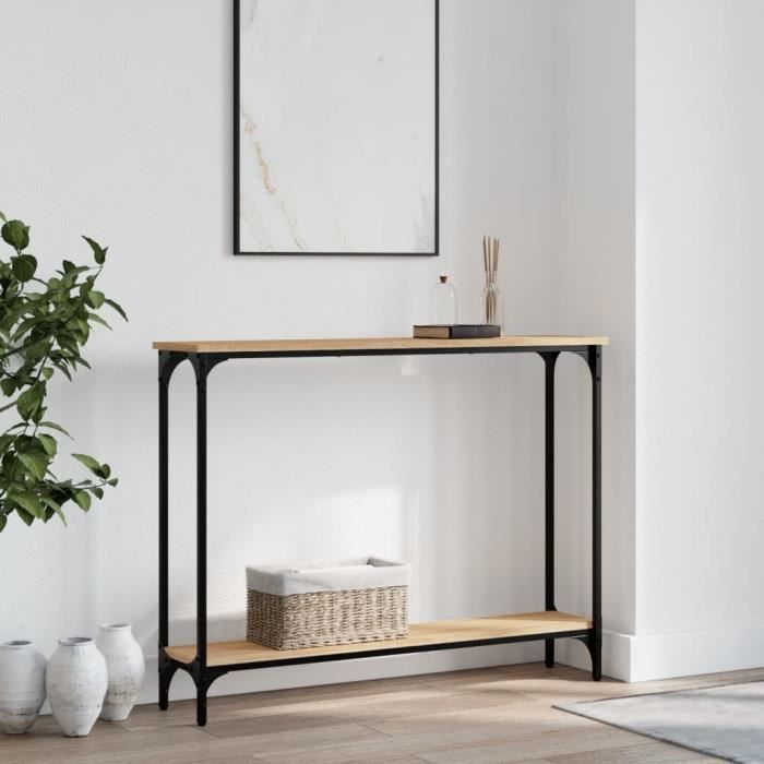 vidaXL Table console chêne sonoma 100x225x75 cm bois dingénierie 834016