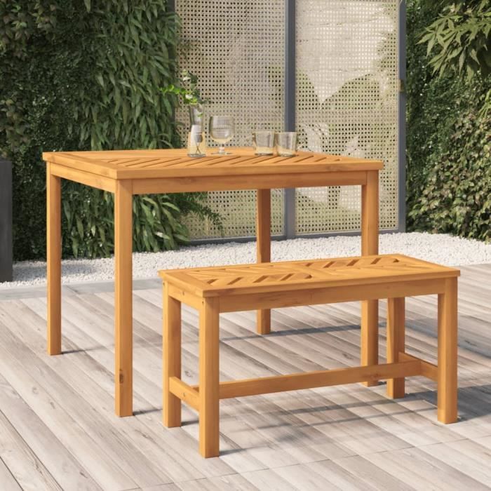 vidaXL Banc de Jardin 80 cm Bois d’Acacia - vue 2
