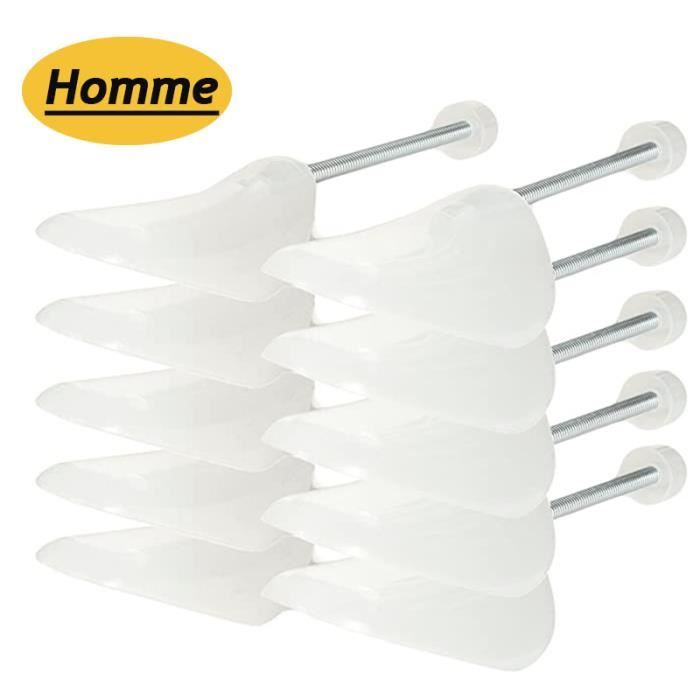 Lot De 4 Paires D'Embauchoirs à Chaussures Réglables Pour Adultes - Plastique Durable Avec Ressort De Tension, 25-32 Cm