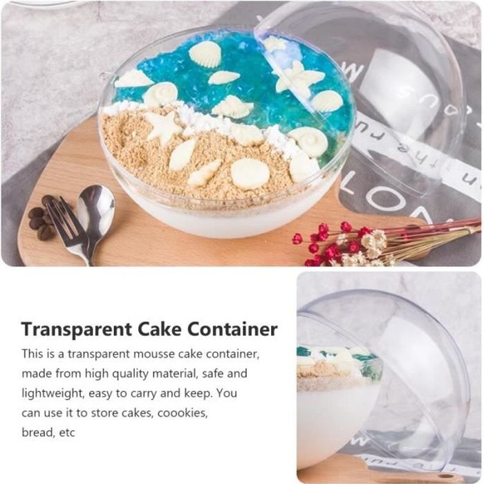 10 Pieces Forme De Boule De Recipient De Gateau En Sur Boite De Transparente Durable En Pour La Boite Alimentaire Cdiscount Maison