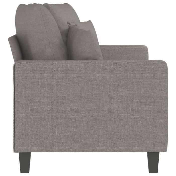 YOSOO Canapé à 2 places Taupe 140 cm Tissu 117221 - Cdiscount Maison