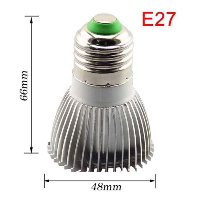 E27 Plug Lampe horticole de croissance E27 E14 18 Led spectre complet