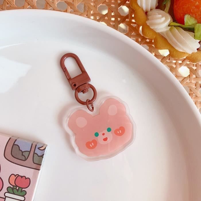 DAZZLUXE Lot De 2 Porte-clés Tasse Thé Au Lait Sables Mouvants – Ours Mignon Kawaii, Accessoire Sac Et Clés Super Craquant