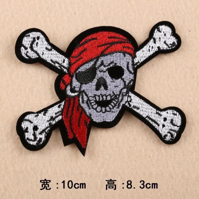 Lot De 9 Patchs écusson Thermocollant Tête De Mort Style Mexicain