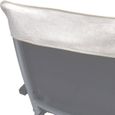 Beautissu XL Serviette pour Bain Soleil 70x200cm Blanc – Drap de Bain avec Capuche Anti-Glisse – Drap de Plage Marbella-1