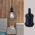 IDEGU E27 Douille de Lampe Vintage Noir Support de Lampe Rétro Edison Vis Ampoule Adaptateur Socket pour Décoration DIY 6PCS-1