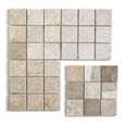 Carrelage mosaïque - Plaque de mosaïque mur et sol en marbre naturel coloris blanc mat - 30 x 30 cm-1