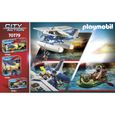 PLAYMOBIL - 70779 - Hydravion de police et bandit - Bleu - Playmobil City Action - 33 pièces-1