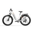 Shengmilo - Vélo électrique femme 26" E-Bike - fat bike électrique - Bafang 500W - Samsung batterie Amovible 48V17.5AH 840WH - Blanc-1