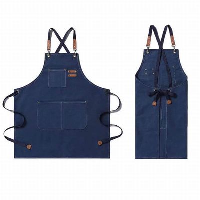 Tablier De Cuisine Coton Uni 88x69cm - 3 Poches - Unisexe - RAJRANG